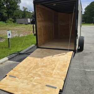 New Enclosed 6x12sa Pearl White Cargo Trailer - Image 4