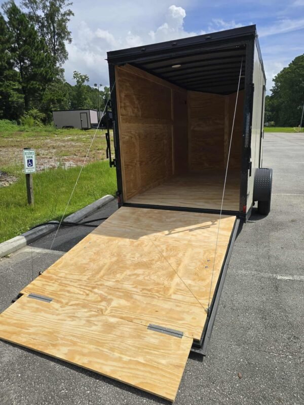 New Enclosed 6x12sa Pearl White Cargo Trailer