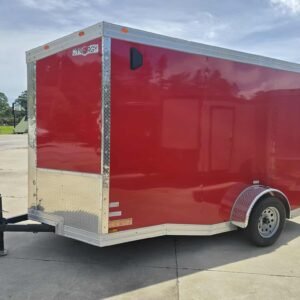 New Enclosed 6x12Sa Red Cargo Trailer