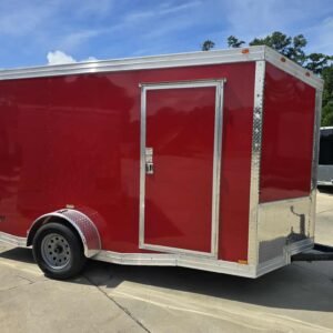New Enclosed 6x12Sa Red Cargo Trailer - Image 2