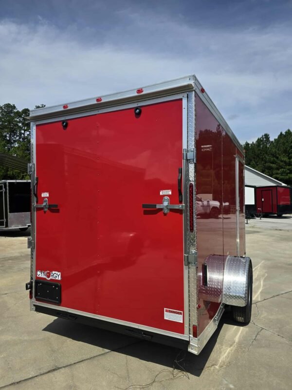 New Enclosed 6x12Sa Red Cargo Trailer