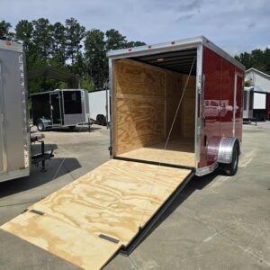 New Enclosed 6x12Sa Red Cargo Trailer - Image 4