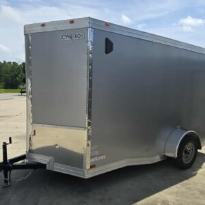 New Enclosed 6x12sa Silver Cargo Trailer