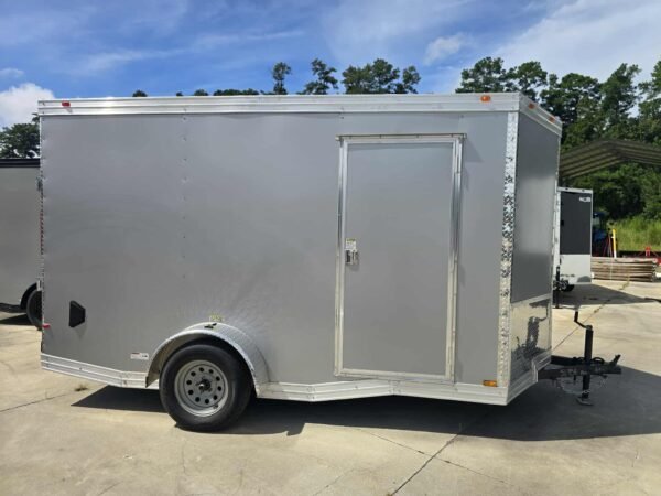 New Enclosed 6x12sa Silver Cargo Trailer