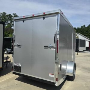 New Enclosed 6x12sa Silver Cargo Trailer - Image 3