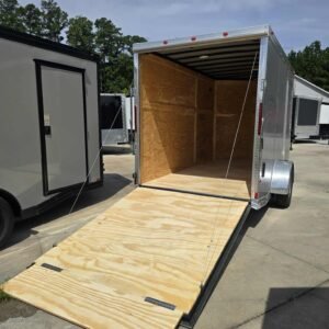 New Enclosed 6x12sa Silver Cargo Trailer - Image 4