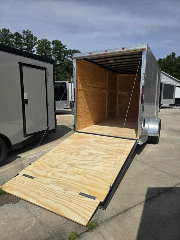 New Enclosed 6x12sa Silver Cargo Trailer