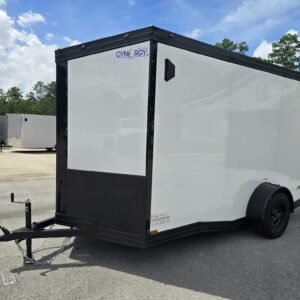 New Enclosed 6x12Sa White Cargo Trailer