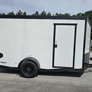 New Enclosed 6x12Sa White Cargo Trailer - Image 2