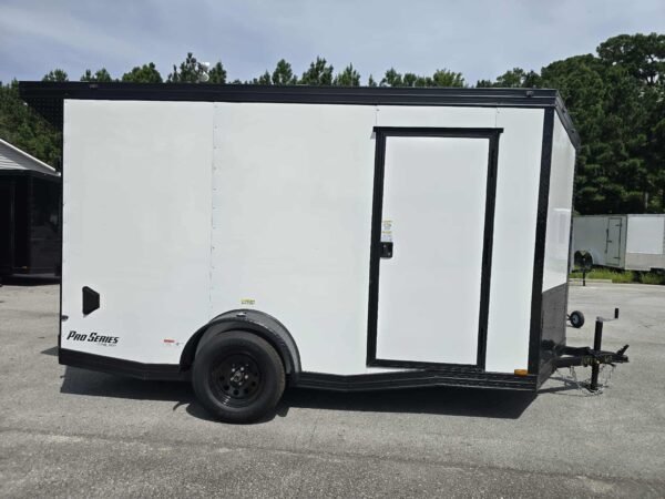 New Enclosed 6x12Sa White Cargo Trailer