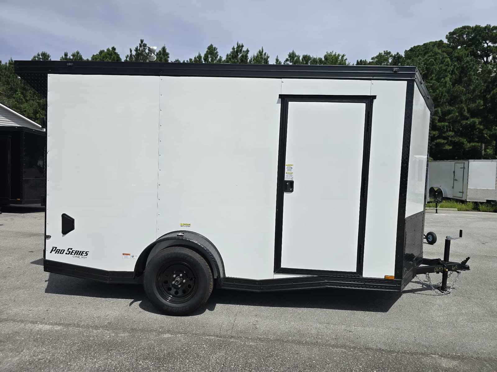 New Enclosed 6x12Sa White Cargo Trailer - Image 2