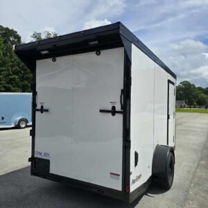 New Enclosed 6x12Sa White Cargo Trailer - Image 3