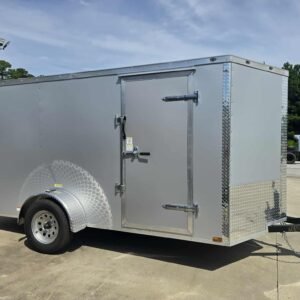 New Enclosed 6x12Sa Silver Cargo Trailer - Image 2