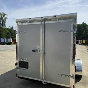 New Enclosed 6x12Sa Silver Cargo Trailer - Image 3