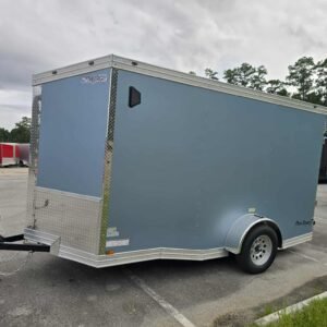 New Enclosed 6x12Sa Metallic Blue Cargo Trailer