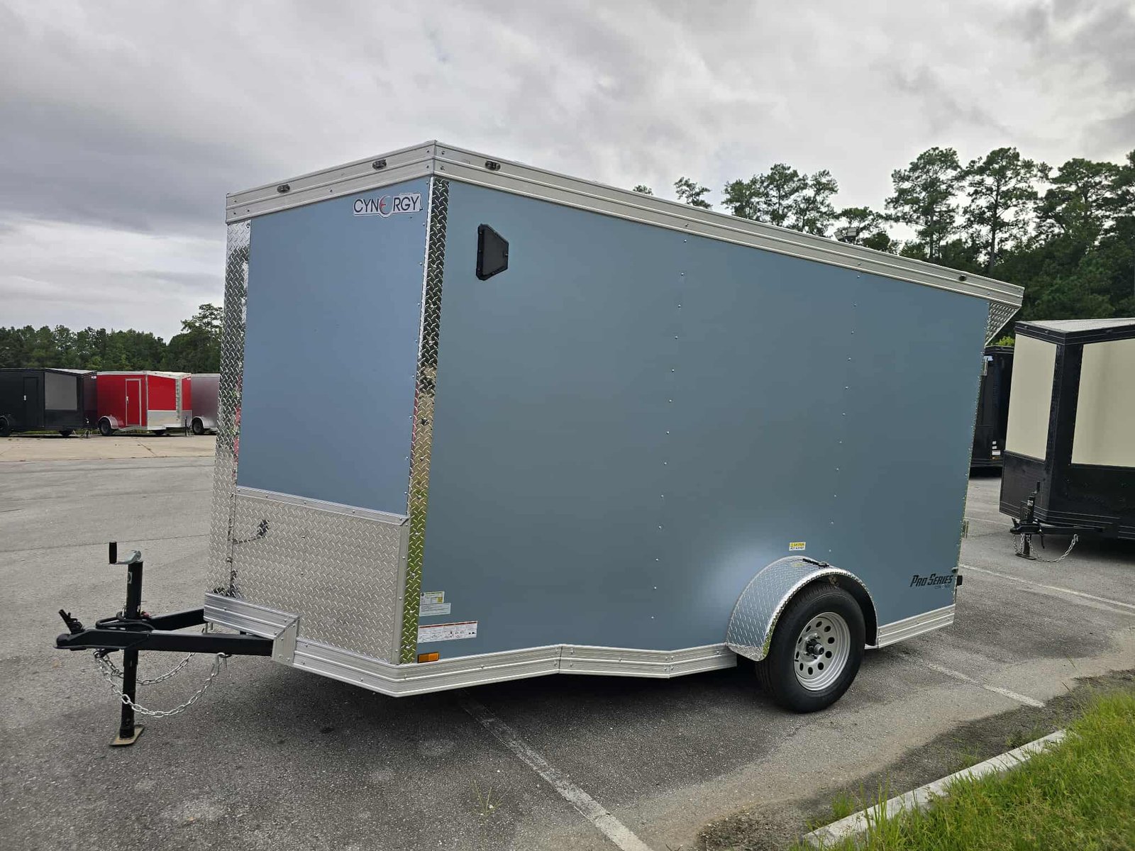 New Enclosed 6x12Sa Metallic Blue Cargo Trailer - Image 1