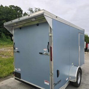 New Enclosed 6x12Sa Metallic Blue Cargo Trailer - Image 3