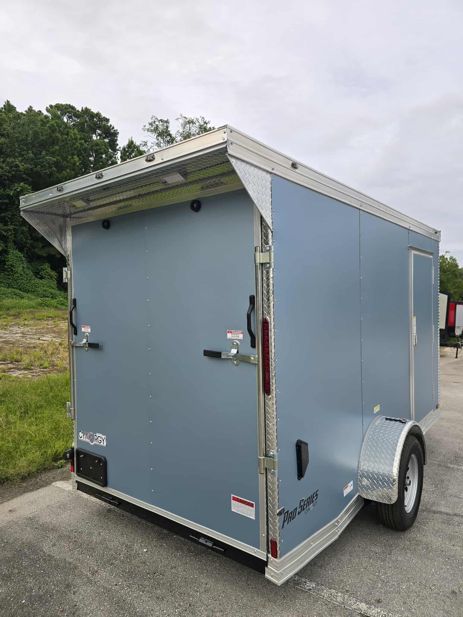New Enclosed 6x12Sa Metallic Blue Cargo Trailer - Image 3