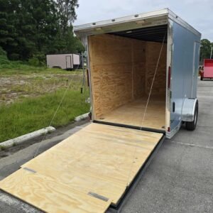 New Enclosed 6x12Sa Metallic Blue Cargo Trailer - Image 4