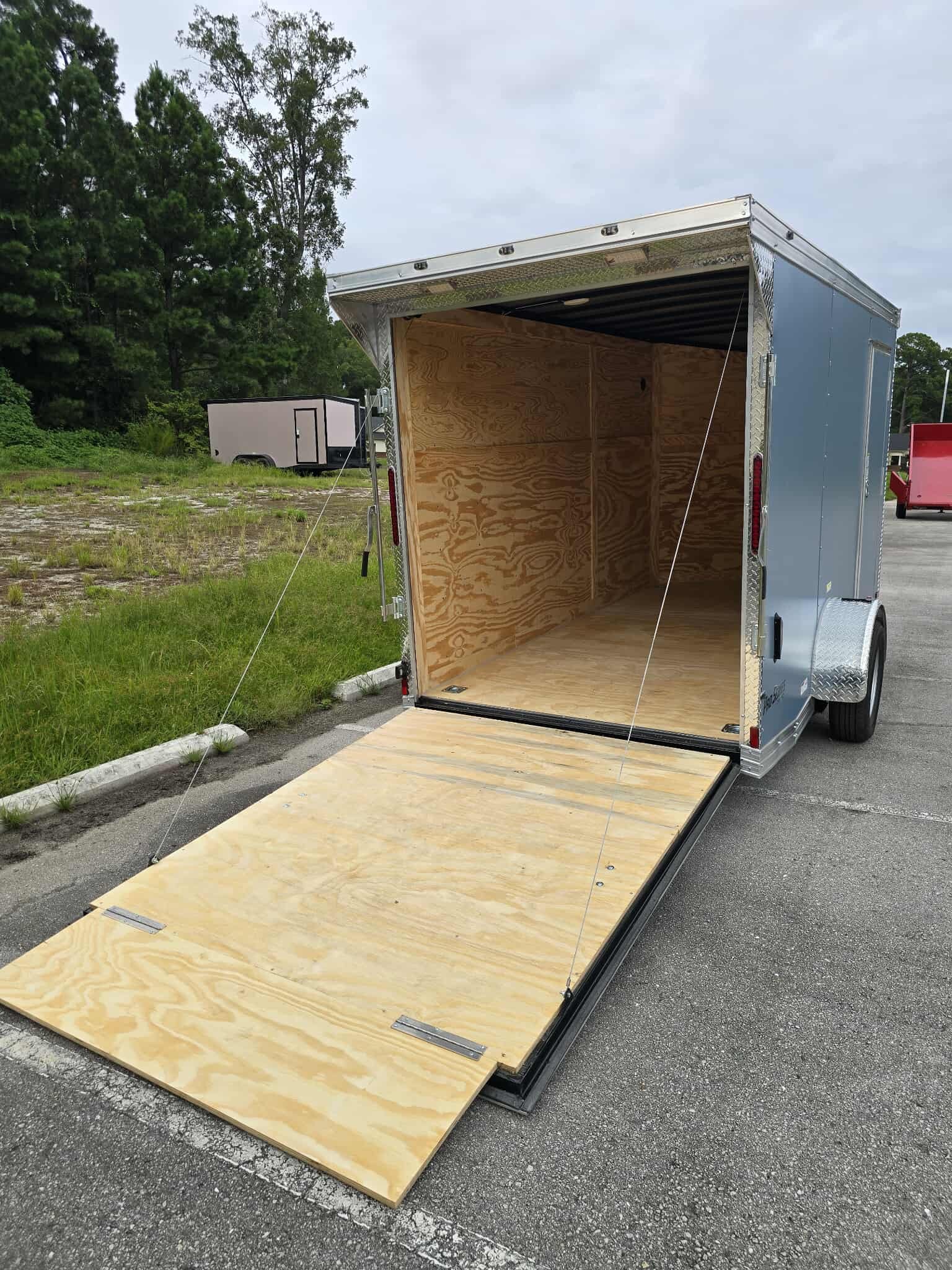 New Enclosed 6x12Sa Metallic Blue Cargo Trailer - Image 4