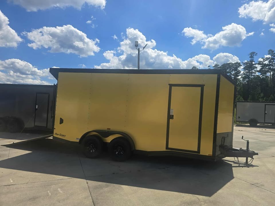 Enclosed 7x16 Gold Enclosed Cargo Trailer - Image 1