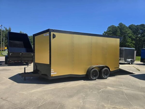 Enclosed 7x16 Gold Enclosed Cargo Trailer