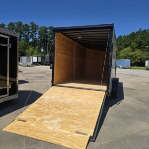 Enclosed 7x16 Pearl White Cargo Trailer - Image 4