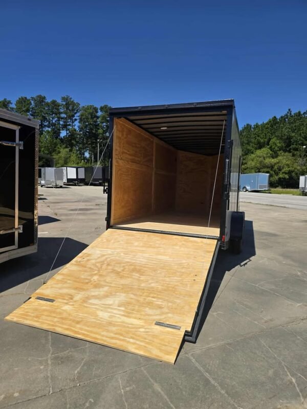 Enclosed 7x16 Pearl White Cargo Trailer