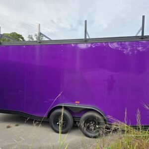 Enclosed 7x16 Purple Cargo Trailer - Image 5