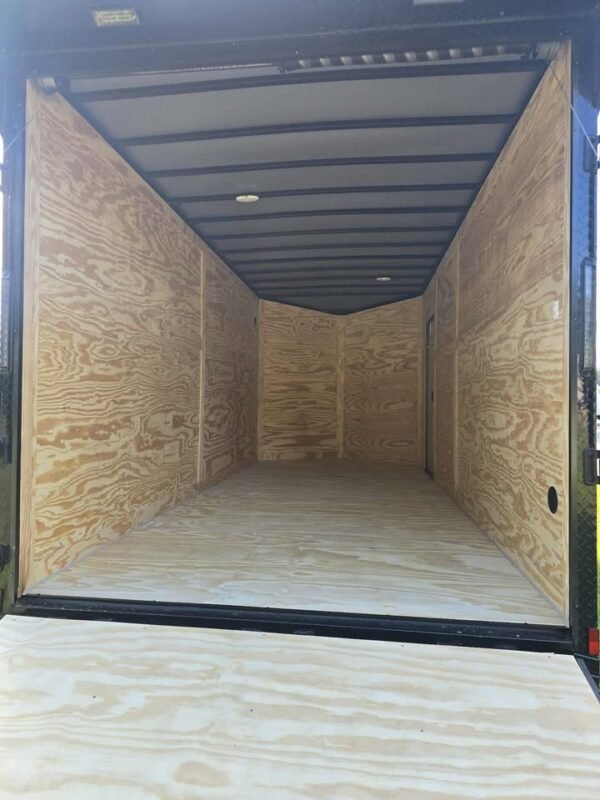 Enclosed 7x16 Indigo Blue Cargo Trailer