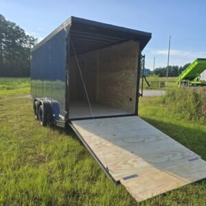 Enclosed 7x16 Indigo Blue Cargo Trailer - Image 3