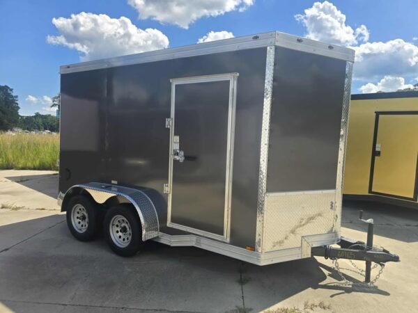 Enclosed 6x12 Tandem Gray Cargo Trailer
