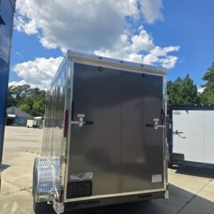 Enclosed 6x12 Tandem Gray Cargo Trailer - Image 4