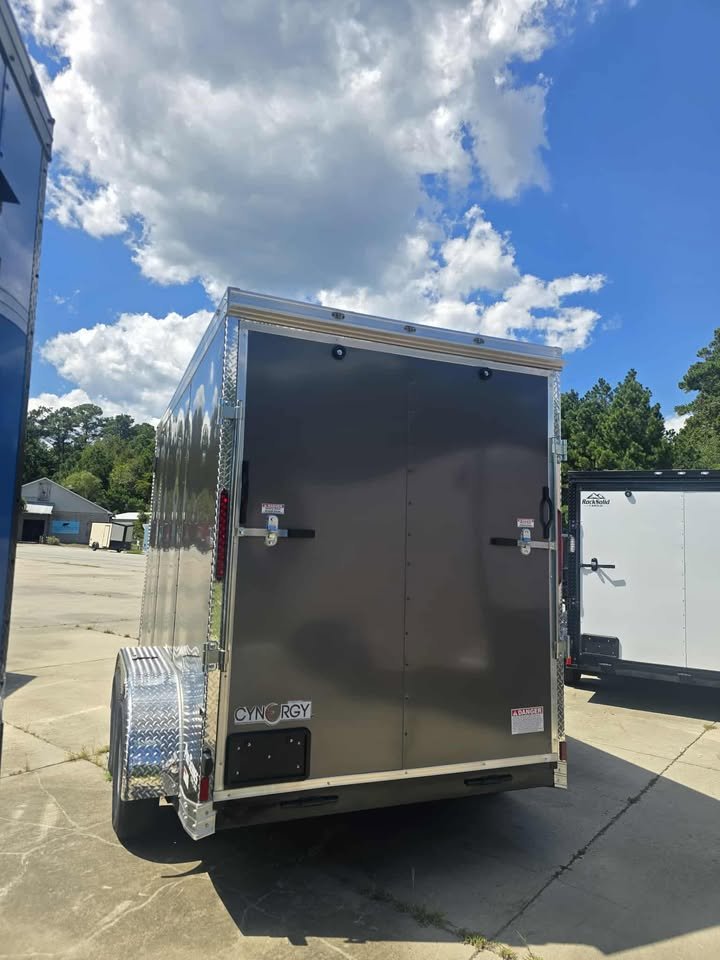 Enclosed 6x12 Tandem Gray Cargo Trailer - Image 4