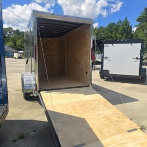 Enclosed 6x12 Tandem Gray Cargo Trailer - Image 2