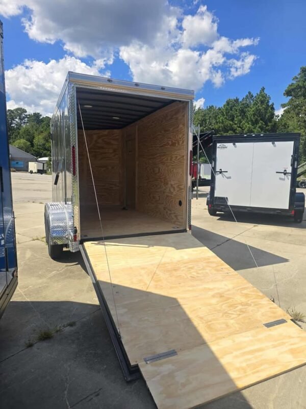 Enclosed 6x12 Tandem Gray Cargo Trailer