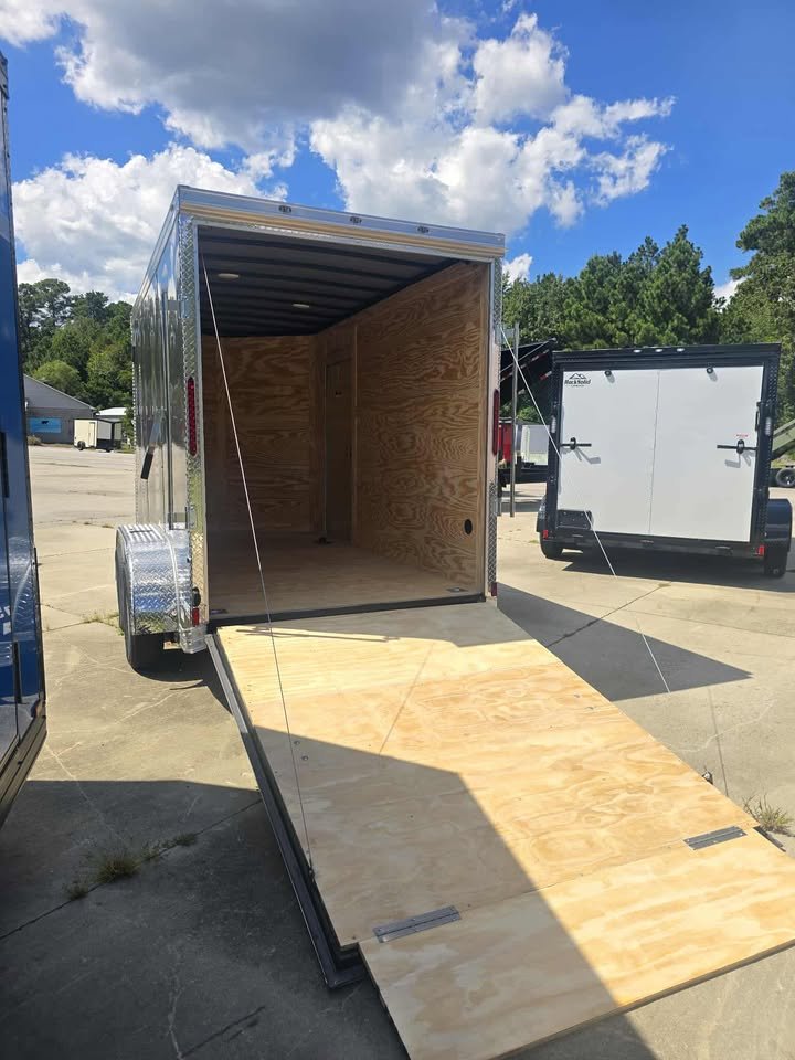 Enclosed 6x12 Tandem Gray Cargo Trailer - Image 2