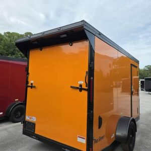 Enclosed 6x12 Orange Cargo Trailer