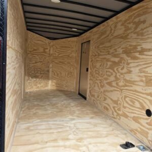 Enclosed 6x12 Orange Cargo Trailer - Image 3