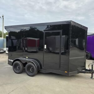 Enclosed 6x12Ta Black Cargo Trailer