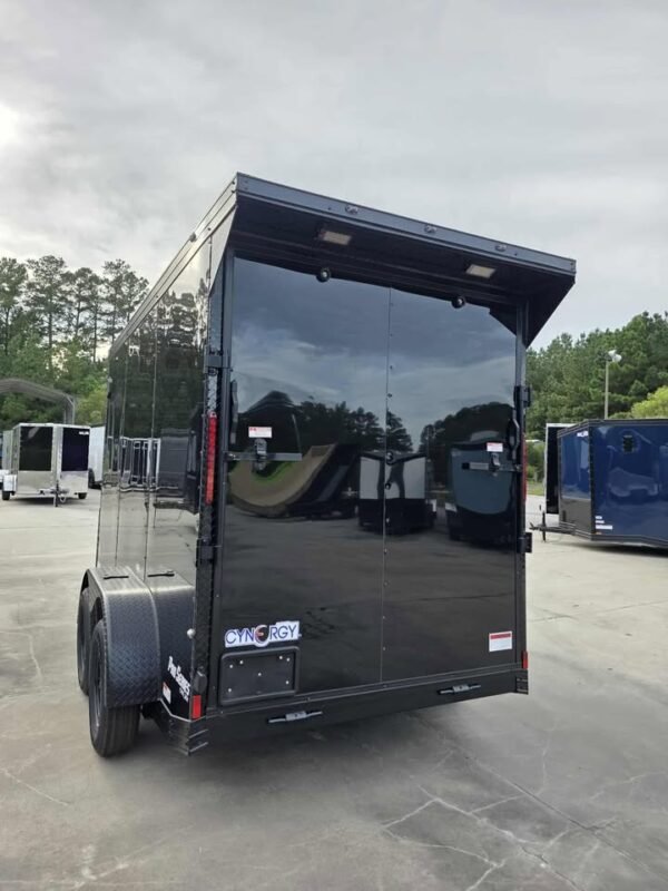 Enclosed 6x12Ta Black Cargo Trailer
