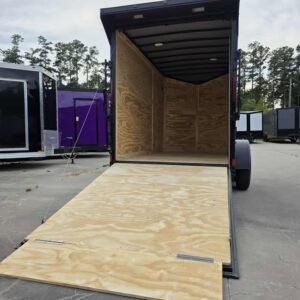 Enclosed 6x12Ta Black Cargo Trailer - Image 3