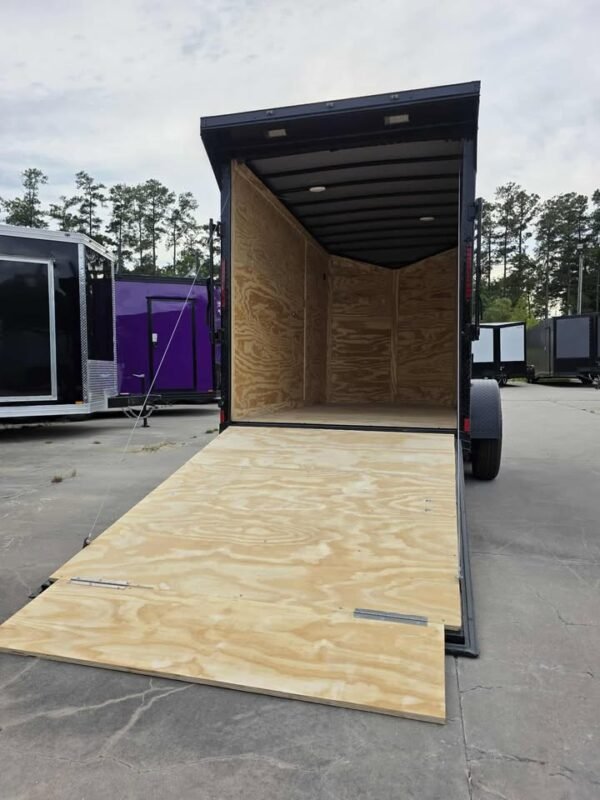 Enclosed 6x12Ta Black Cargo Trailer