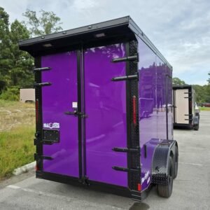 Enclosed 6x12 Purple Cargo Trailer