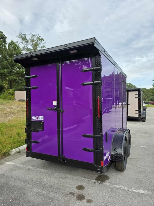 Enclosed 6x12 Purple Cargo Trailer