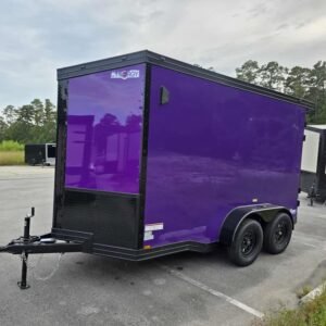 Enclosed 6x12 Purple Cargo Trailer - Image 3