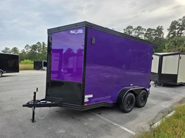 Enclosed 6x12 Purple Cargo Trailer