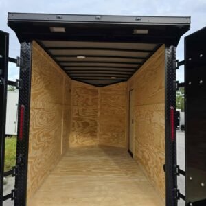 Enclosed 6x12 Purple Cargo Trailer - Image 4