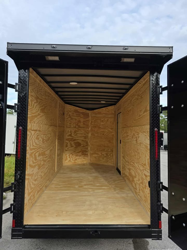 Enclosed 6x12 Purple Cargo Trailer - Image 4