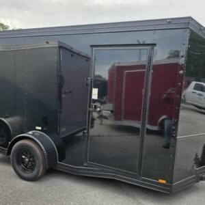 Enclosed 6x12 Black Cargo Trailer